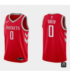 Men Houston Rockets 0 Jalen Green Icon Edition Red Stitched Basketball Jersey