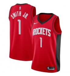Men Houston Rockets 1 Jabari Smith Jr Red Stitched Basketball Jersey