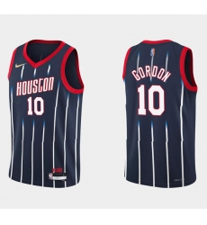 Men Houston Rockets 10 Eric Gordon 2021 22 City Edition 75th Anniversary Navy Stitched Basketball Jersey