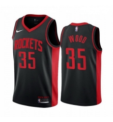Men Houston Rockets 35 Christian Wood Black NBA Swingman 2020 21 Earned Edition Jersey