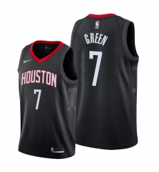 Men Houston Rockets 7 Jalen Green Black Jersey 2021 NBA