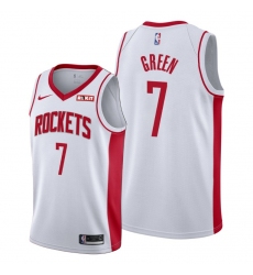 Men Houston Rockets 7 Jalen Green White Jersey 2021 NBA