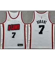 Men Houston Rockets 7 Kevin Durant White 2024 25 City Edition Stitched Jersey Men Houston Rockets 7 Kevin Durant White 2024 25 City Edition Stitched Jersey