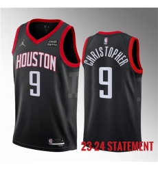 Men Houston Rockets 9 Josh Christopher Black 2023 Statement Edition Stitched Basketball Jersey