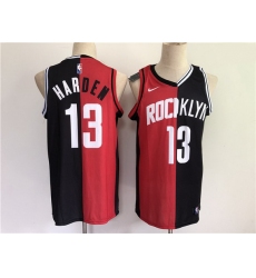 Men Men-Houston-Houston Rockets-13-Harden-2021-past-and-present-red-black-rockets-MVP-Nike-NBA-Jersey-7027-89352