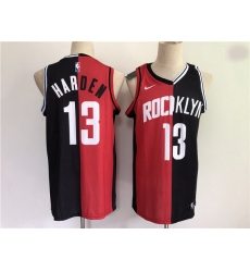 Men Men Houston Rockets 13 Harden 2021 past and present red black rockets MVP Nike NBA Jersey