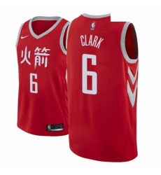 Men NBA 2018 19 Houston Rockets 6 Gary Clark City Edition Red Jersey 