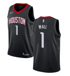 Men Nike Houston Rockets 1 John Wall Black NBA Swingman Statement Edition Jersey
