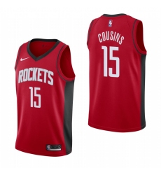 Men Nike Houston Rockets 15 DeMarcus Cousins Men 2019 20 Icon Edition Red Stitched NBA Jersey