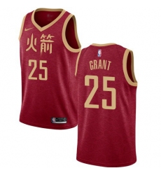 Men Nike Houston Rockets 25 Jerian Grant Red NBA Swingman City Edition 2018 19 Jersey