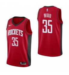 Men Nike Houston Rockets 35 Christian Wood Men 2019 20 Icon Edition Red Stitched NBA Jersey