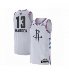 Mens Jordan Houston Rockets 13 James Harden Authentic White 2019 All Star Game Basketball Jersey