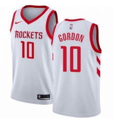 Mens Nike Houston Rockets 10 Eric Gordon Authentic White Home NBA Jersey Association Edition
