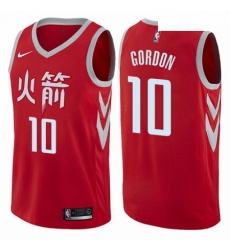 Mens Nike Houston Rockets 10 Eric Gordon Swingman Red NBA Jersey City Edition