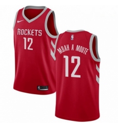 Mens Nike Houston Rockets 12 Luc Mbah a Moute Swingman Red Road NBA Jersey Icon Edition 
