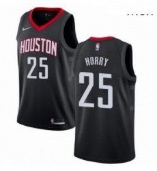 Mens Nike Houston Rockets 25 Robert Horry Swingman Black Alternate NBA Jersey Statement Edition