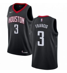 Mens Nike Houston Rockets 3 Steve Francis Authentic Black Alternate NBA Jersey Statement Edition