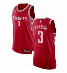 Mens Nike Houston Rockets 3 Steve Francis Authentic Red Road NBA Jersey Icon Edition