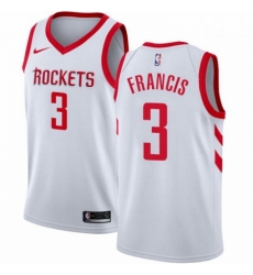 Mens Nike Houston Rockets 3 Steve Francis Authentic White Home NBA Jersey Association Edition