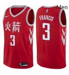 Mens Nike Houston Rockets 3 Steve Francis Swingman Red NBA Jersey City Edition