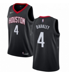 Mens Nike Houston Rockets 4 Charles Barkley Authentic Black Alternate NBA Jersey Statement Edition