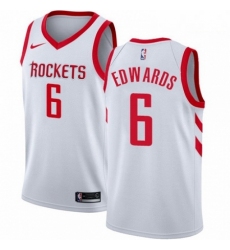Mens Nike Houston Rockets 6 Vincent Edwards Swingman White NBA Jersey Association Edition 