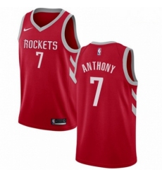 Mens Nike Houston Rockets 7 Carmelo Anthony Swingman Red NBA Jersey Icon Editi