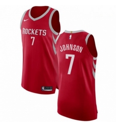 Mens Nike Houston Rockets 7 Joe Johnson Authentic Red NBA Jersey Icon Edition 