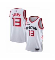 Rockets 13 James Harden White Basketball Swingman City Edition 2019 20 Jersey