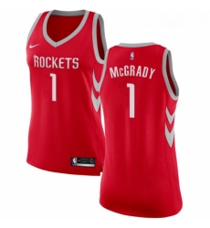 Womens Nike Houston Rockets 1 Tracy McGrady Swingman Red Road NBA Jersey Icon Edition