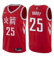 Womens Nike Houston Rockets 25 Robert Horry Swingman Red NBA Jersey City Edition