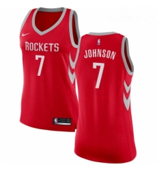 Womens Nike Houston Rockets 7 Joe Johnson Authentic Red NBA Jersey Icon Edition 