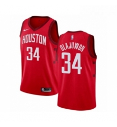 Youth Nike Houston Rockets 34 Hakeem Olajuwon Red Swingman Jersey Earned Edition