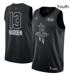 Youth Nike Jordan Houston Rockets 13 James Harden Swingman Black 2018 All Star Game NBA Jersey