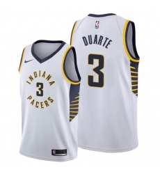 2021 Pacers Chris Duarte #3 White Stitched NBA Jersey