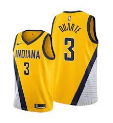 2021 Pacers Chris Duarte #3 Yellow Stitched NBA Jersey