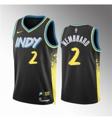 Men Indiana Pacers 2 Andrew Nembhard Black 2023 24 City Edition Stitched Basketball Jersey