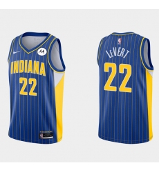 Men Indiana Pacers 22 Caris LeVert 2020 21 Blue City Edition Swingman Stitched Jersey
