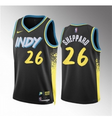 Men Indiana Pacers 26 Ben Sheppard Black 2023 24 City Edition Stitched Basketball Jersey