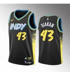 Men Indiana Pacers 43 Pascal Siakam Black 2023 24 City Edition Stitched Basketball Jersey