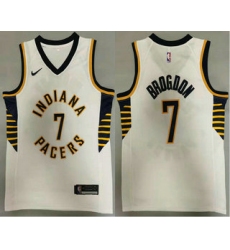 Men Indiana Pacers 7 Malcolm Brogdon New White 2021 Nike Swingman Stitched NBA Jersey