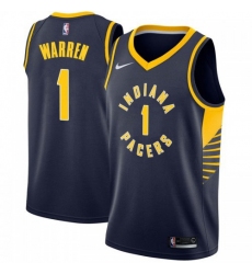 Men Nike Indiana Pacers 1 TJ Warren Navy Blue NBA Swingman Icon Edition Jersey