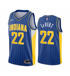 Men Nike Indiana Pacers 22 Caris LeVert Blue NBA Swingman 2020 21 City Edition Jersey