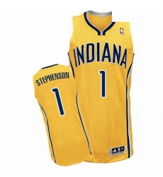 Mens Adidas Indiana Pacers 1 Lance Stephenson Authentic Gold Alternate NBA Jersey 