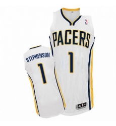 Mens Adidas Indiana Pacers 1 Lance Stephenson Authentic White Home NBA Jersey 