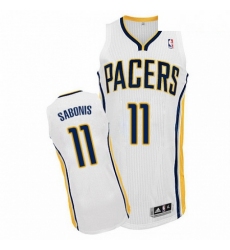 Mens Adidas Indiana Pacers 11 Domantas Sabonis Authentic White Home NBA Jersey 