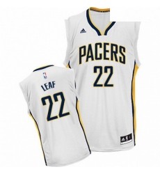 Mens Adidas Indiana Pacers 22 T J Leaf Swingman White Home NBA Jersey 