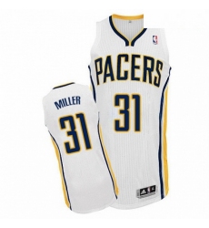Mens Adidas Indiana Pacers 31 Reggie Miller Authentic White Home NBA Jersey