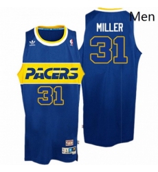 Mens Adidas Indiana Pacers 31 Reggie Miller Swingman Blue Rookie Throwback NBA Jersey