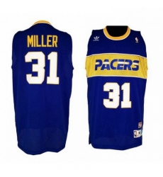 Mens Mitchell and Ness Indiana Pacers 31 Reggie Miller Authentic Blue Throwback NBA Jersey